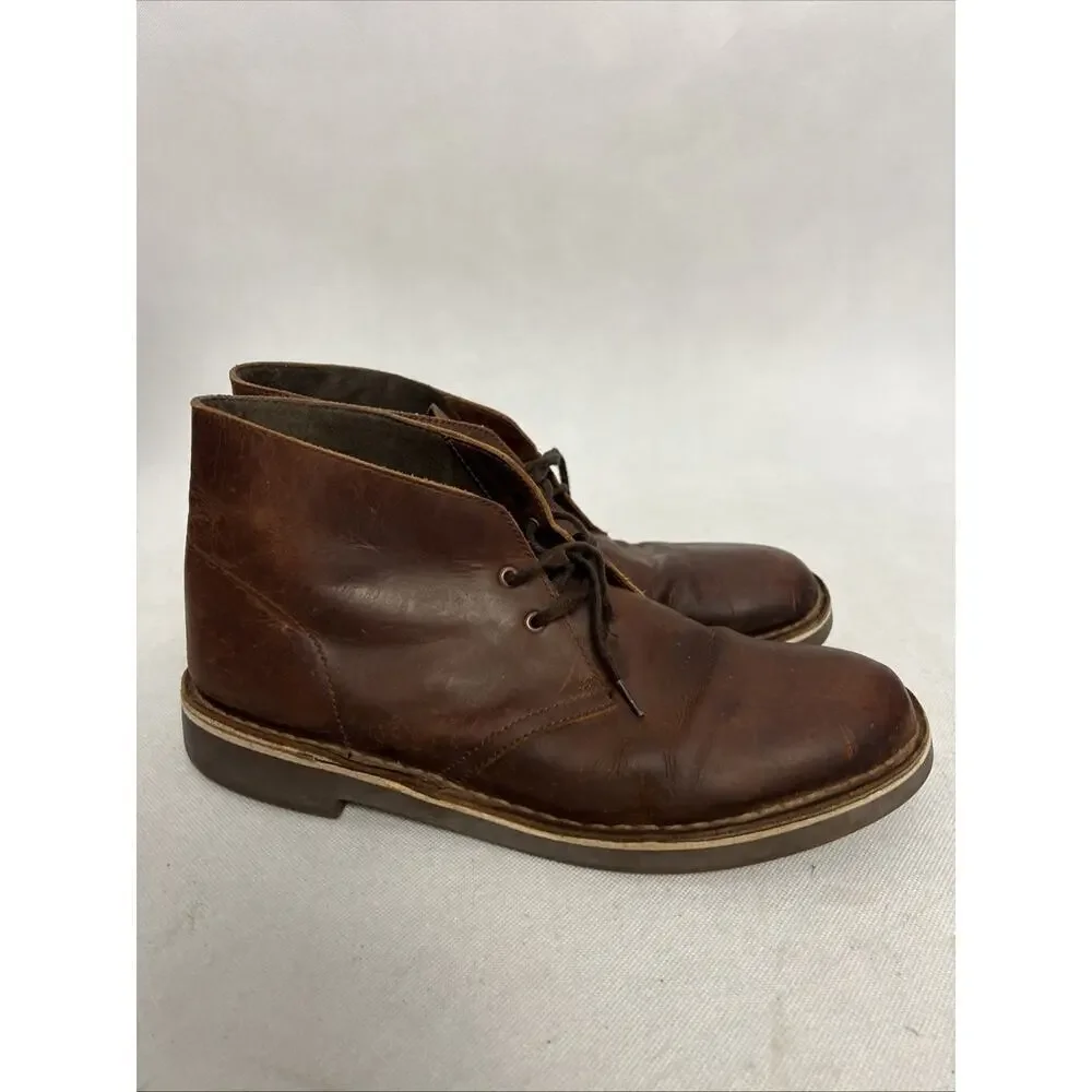 Clarks Bushacre II Desert Chukka Boots Men's Size 9M Brown Leather 15522